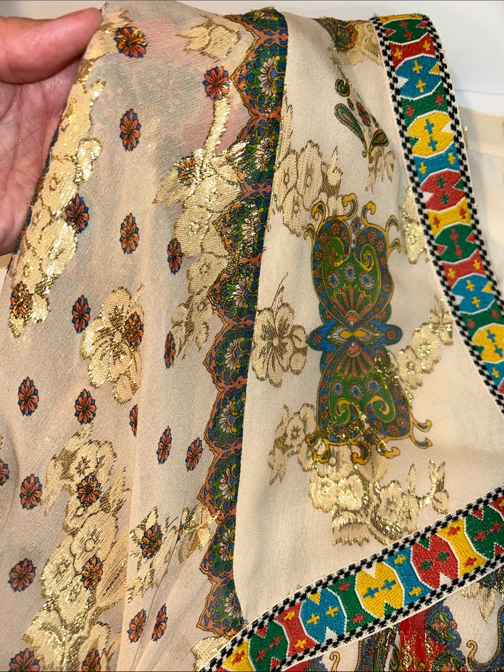 ETRO Abito Irima Silk Metallic Mini Boho Dress - Picture 7 of 13